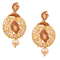 Lootkabazaar Antique Gold Plated Traditional Chandbali Earring For Women (JEGCB81803)
